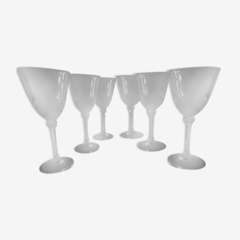 6 verres à vin en cristal dans leurs coffret – JG Durand, collection florence « satine » 18 cl