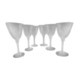 6 verres à vin en cristal dans leurs coffret – JG Durand, collection florence « satine » 18 cl