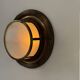 Vintage XL wall light, brass, copper and frosted glass, France, 1930.