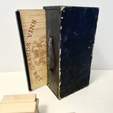 Ancien jeu de construction en bois dans sa mallette de transport - 52 pièces