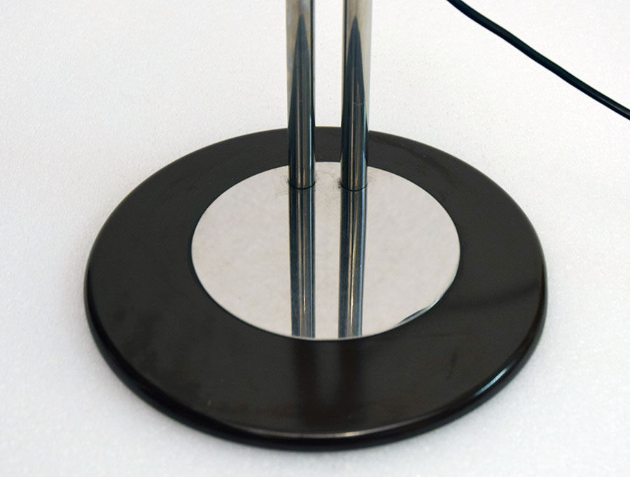 70's table lamp in glass and metal produced by Zonca