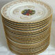 Set of 22 flat plates Limoges vintage Japanese motifs