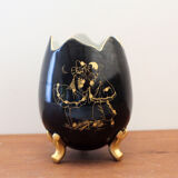 Egg-shaped porcelain vase decorated with Pierrot and Columbine