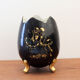 Egg-shaped porcelain vase decorated with Pierrot and Columbine