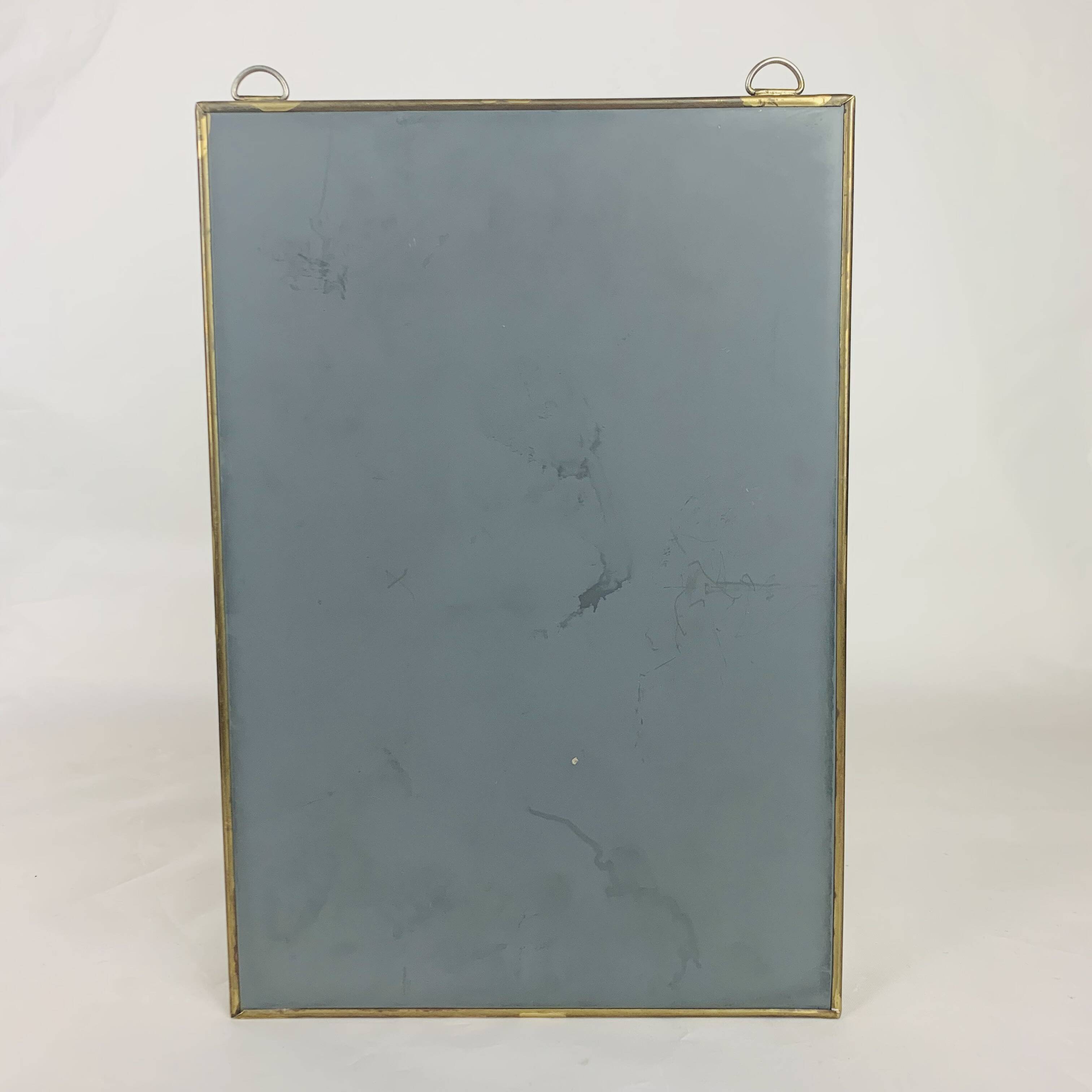 Vitrine miniature laiton verre, étagère