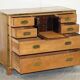 Military commode in solid oak and brass circa 1880