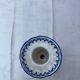 Hand-painted Moustiers porcelain candle holder