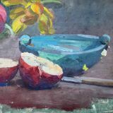 HST/P sketch painting "Still life with apple" + frame