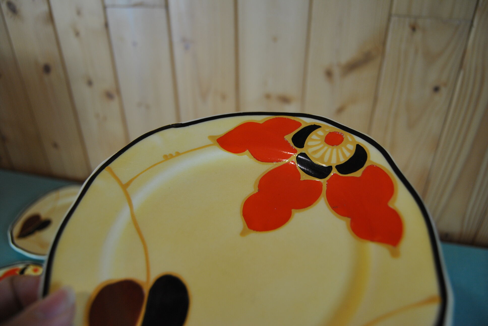 Hand-painted cake set 1960s/70s