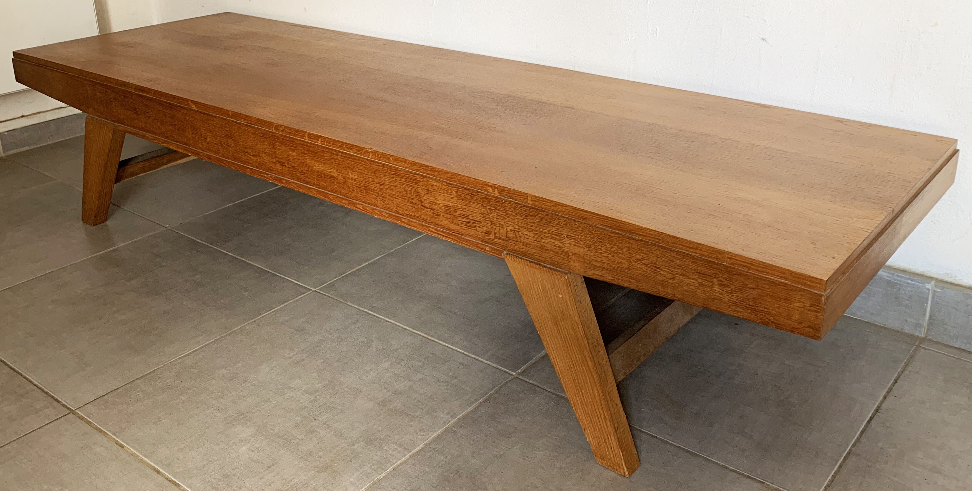 Vintage coffee table from the 60s in oak