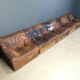 Vintage 5 pc leather DS46 modular sofa by De Sede, 1970s
