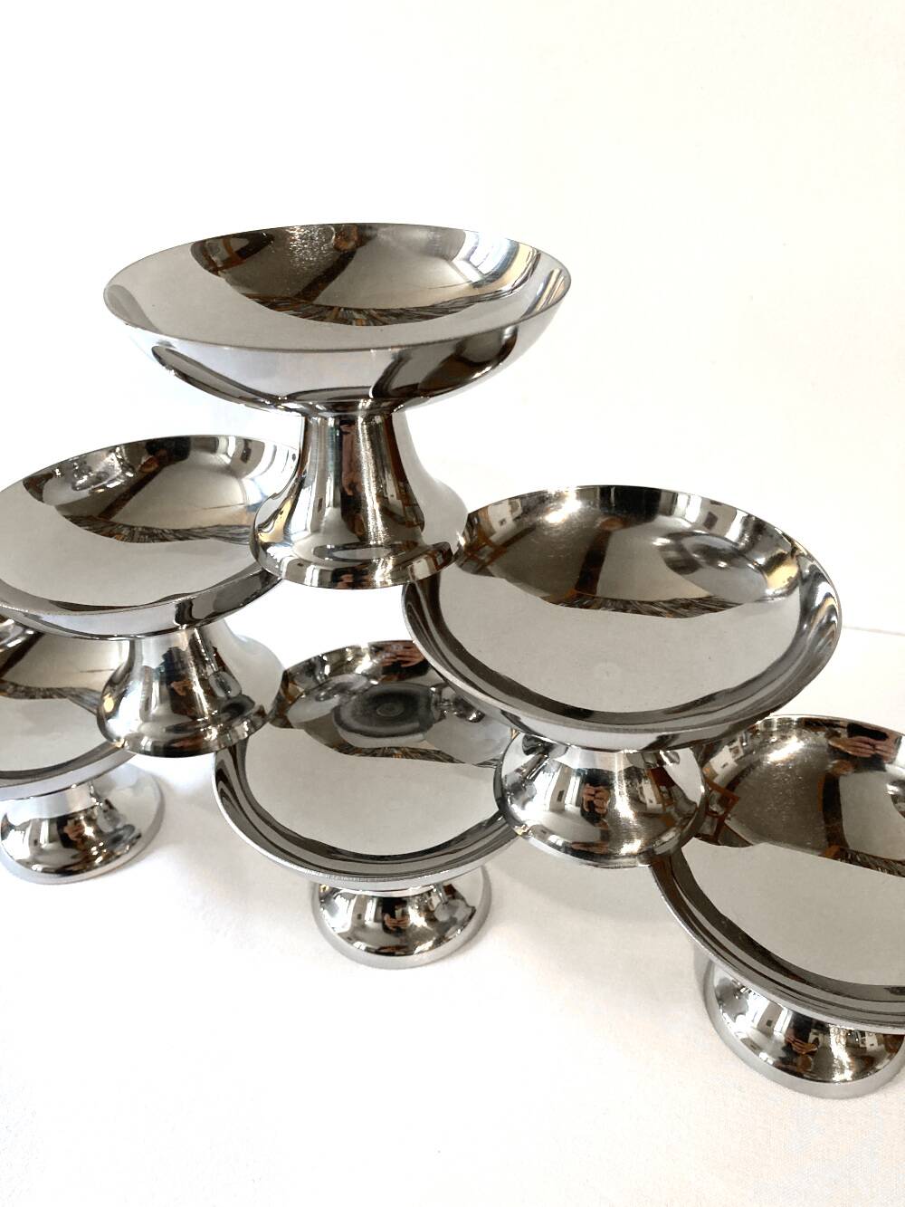 Ensemble de 6 coupes à glace en Inox Guy Degrenne