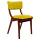 Chaise Mid-Century Moderne, Velours Vert Citron, FR Dedar, Pologne, Années 1960