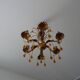 Murano glass and gilded metal drop chandelier, 1950s-1960s