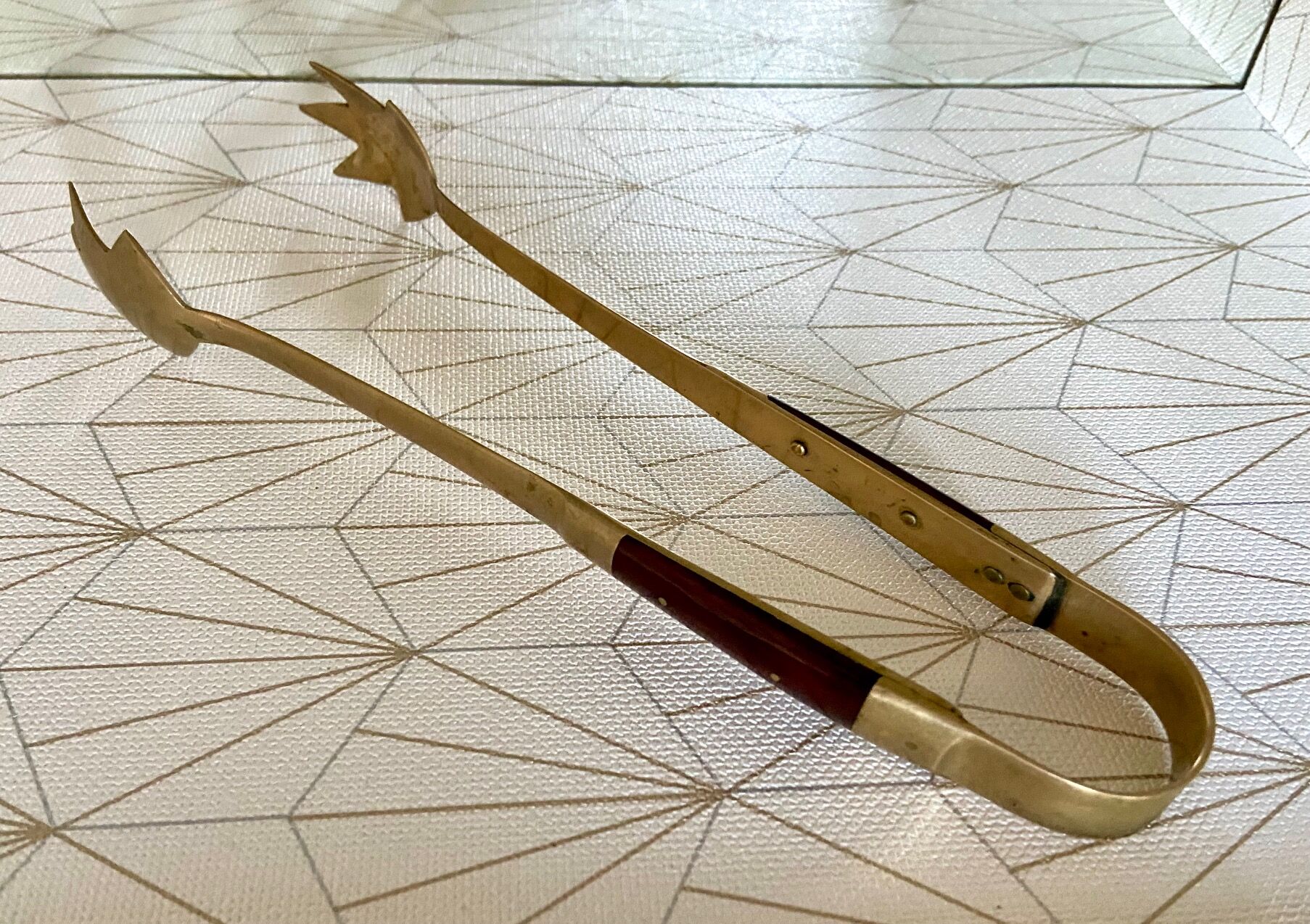 Brass ice cube pliers