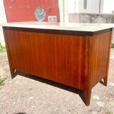 Vintage chest bench 1960. Sapele veneer