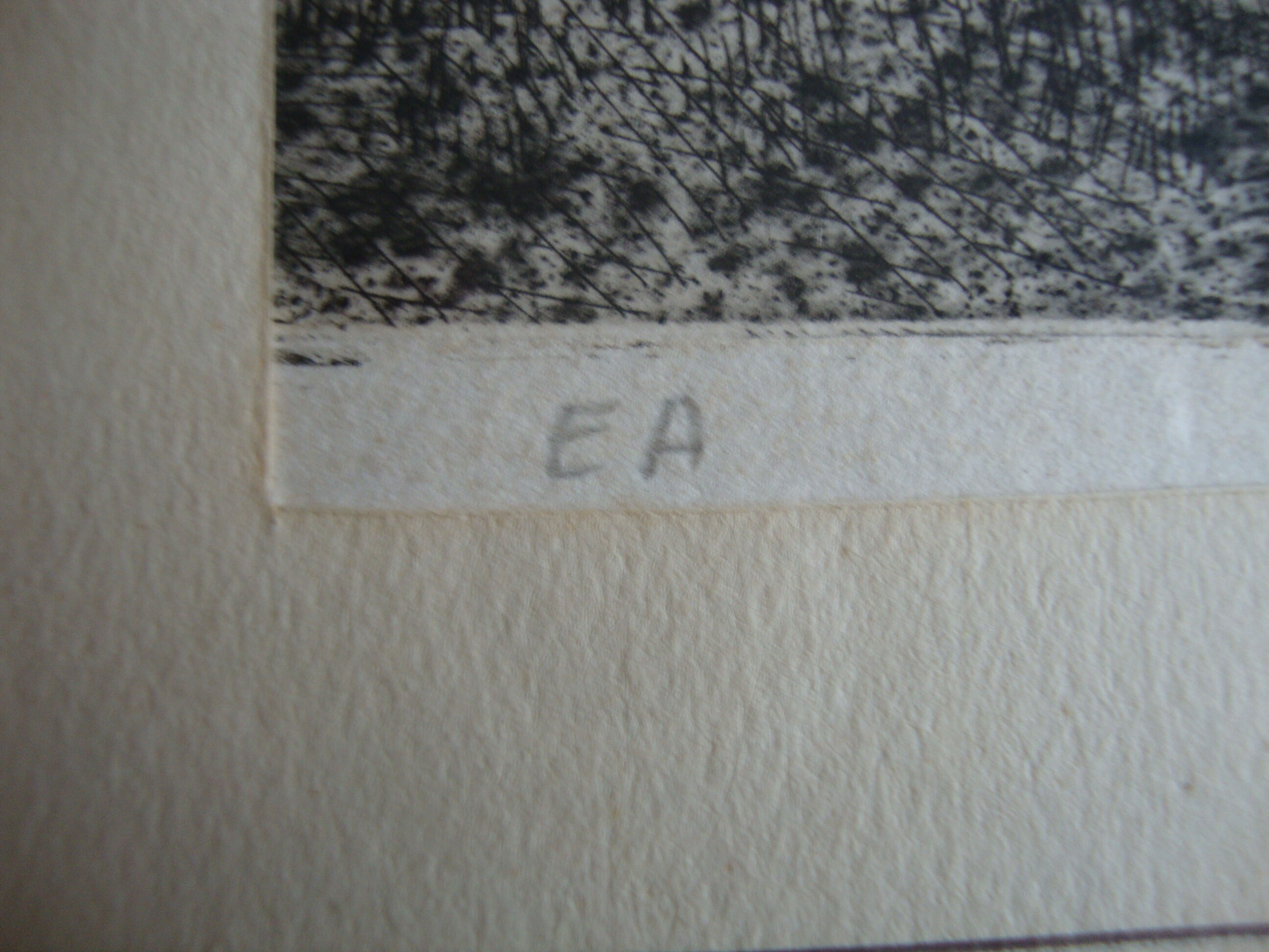 Engraving artist's proof located and signed