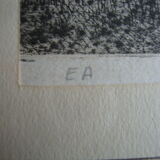 Gravure épreuve d'artiste située et signée