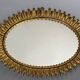 Midcentury bohemian Hollywood Regency Spanish gilt metal sun mirror, 1960s