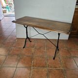Old oak bistro table, 125cms L