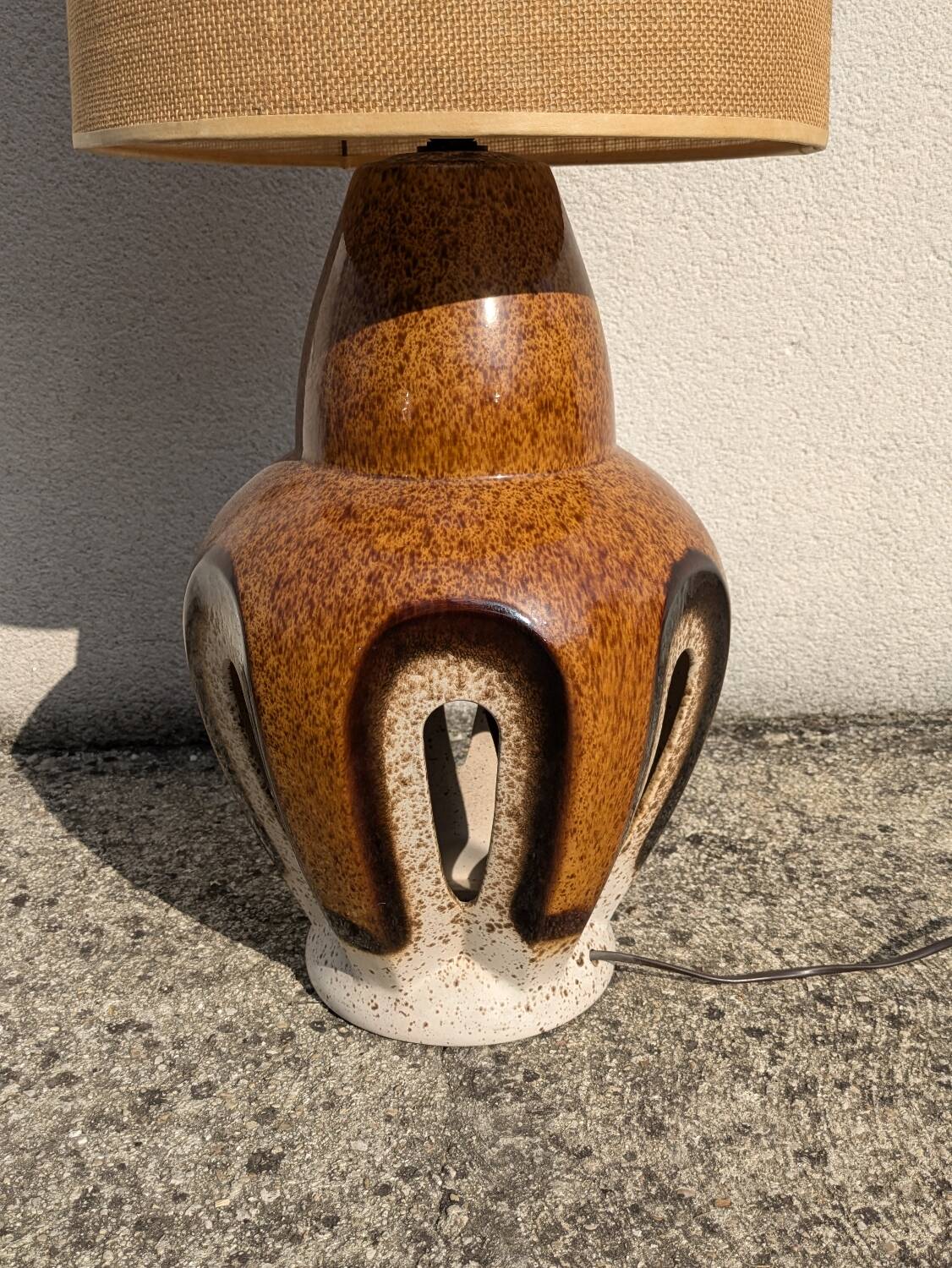 Vintage ceramic floor lamp signed Baudin vintage 1960 1970