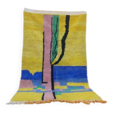 Tapis en laine naturelle tissé main traditionnelle taille 1,5/2,5 m