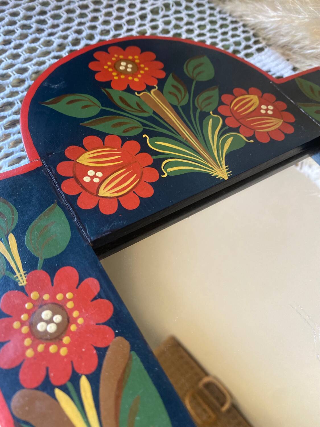 Vintage floral mirror