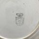 Antique ironstone dessert plate decorated with cherries, Pexonne earthenware
