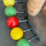 Vintage wooden ball wall hook