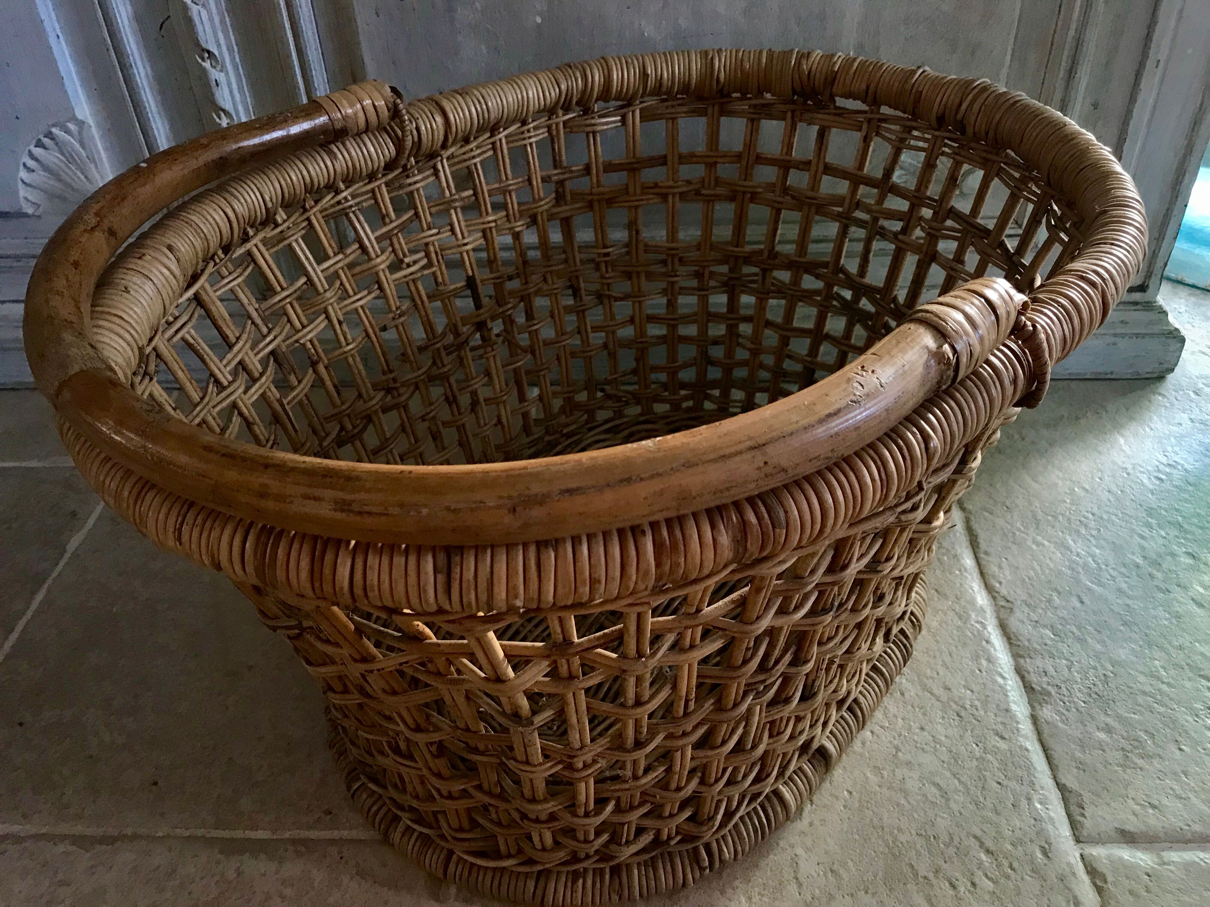Vintage wicker basket
