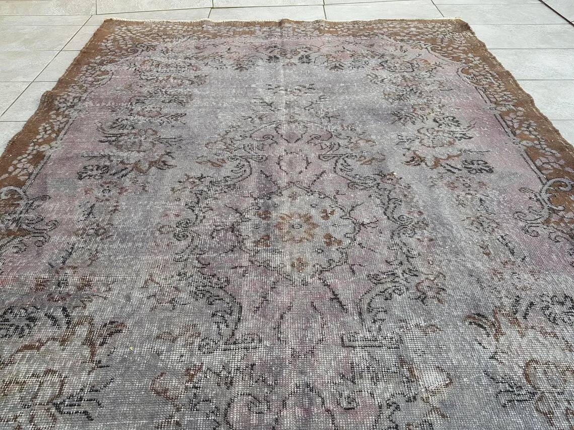 Grey Vintage Turkish Rug sku v768