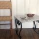 Table low white marble