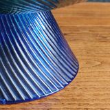 Vintage Glass Blown Fruit Bowl – Blue and Green Design Centrepiece