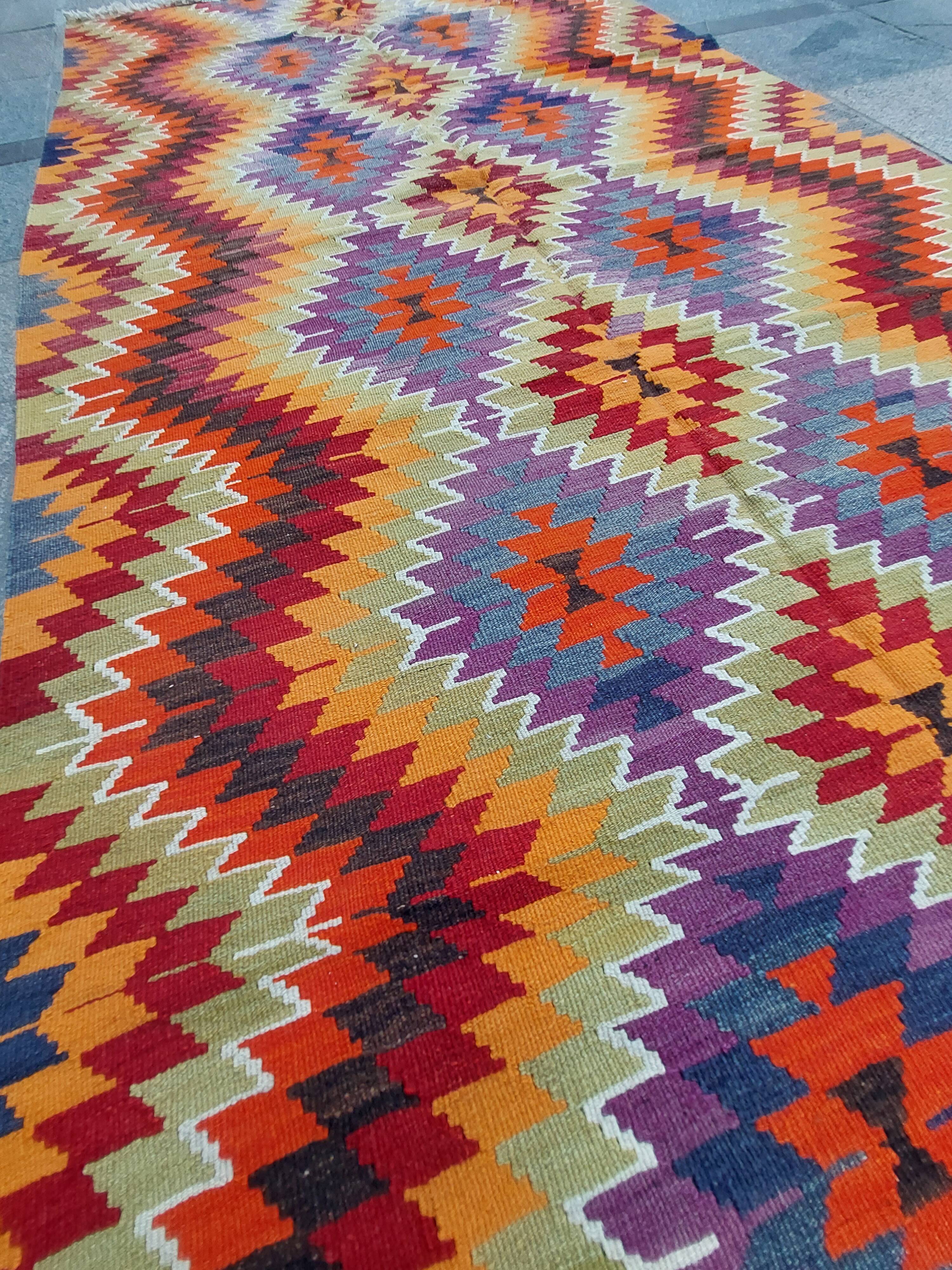 Turkish kilim rug,235x159 cm,MYK-1623