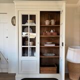 Oak and cherry display cabinet
