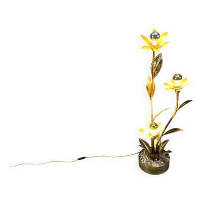 Lampadaire lotus Maison Jansen, années 1970