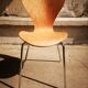 Wooden and chrome design chair