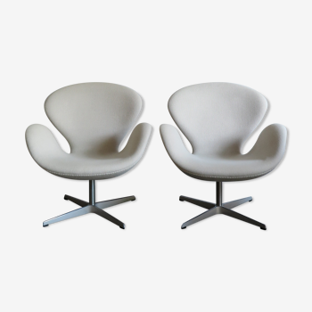 Paire de fauteuils Swan par Arne Jacobsen pour Fritz Hansen, années 1960