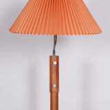 Table lamp, beech galvanized metal, fully functional, czechia, 1960s