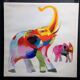 Oil on canvas elephant 58 cm x 58 cm