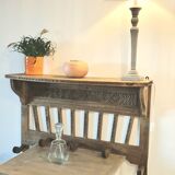 Old carved wood wall shelf