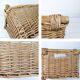 Panier Vintage Anse Rangement Mid Century Panier en osier tressé marron Travail manuel Hygge Skandi