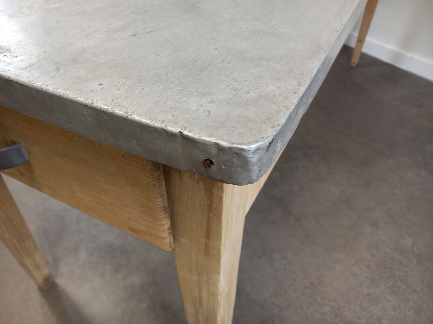 Bistro table zinc tray 185 cm