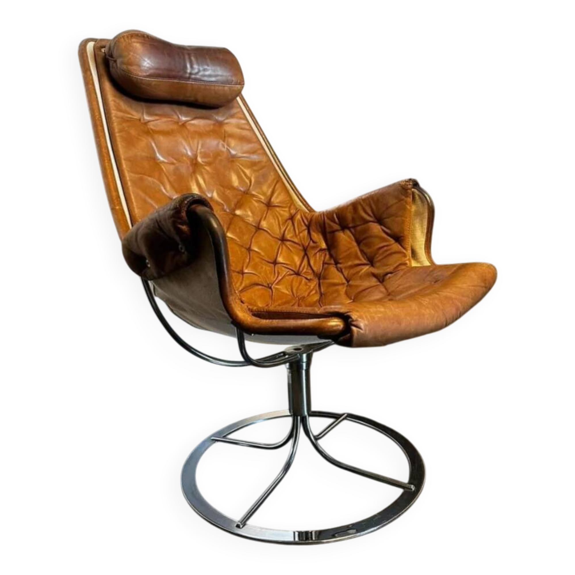 Fauteuil pivotant design suédois vintage Jetson DUX Bruno Mathsson