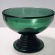 Hand Blown Green Glass Centerpiece / Bowl, Made in Empoli, Italy
