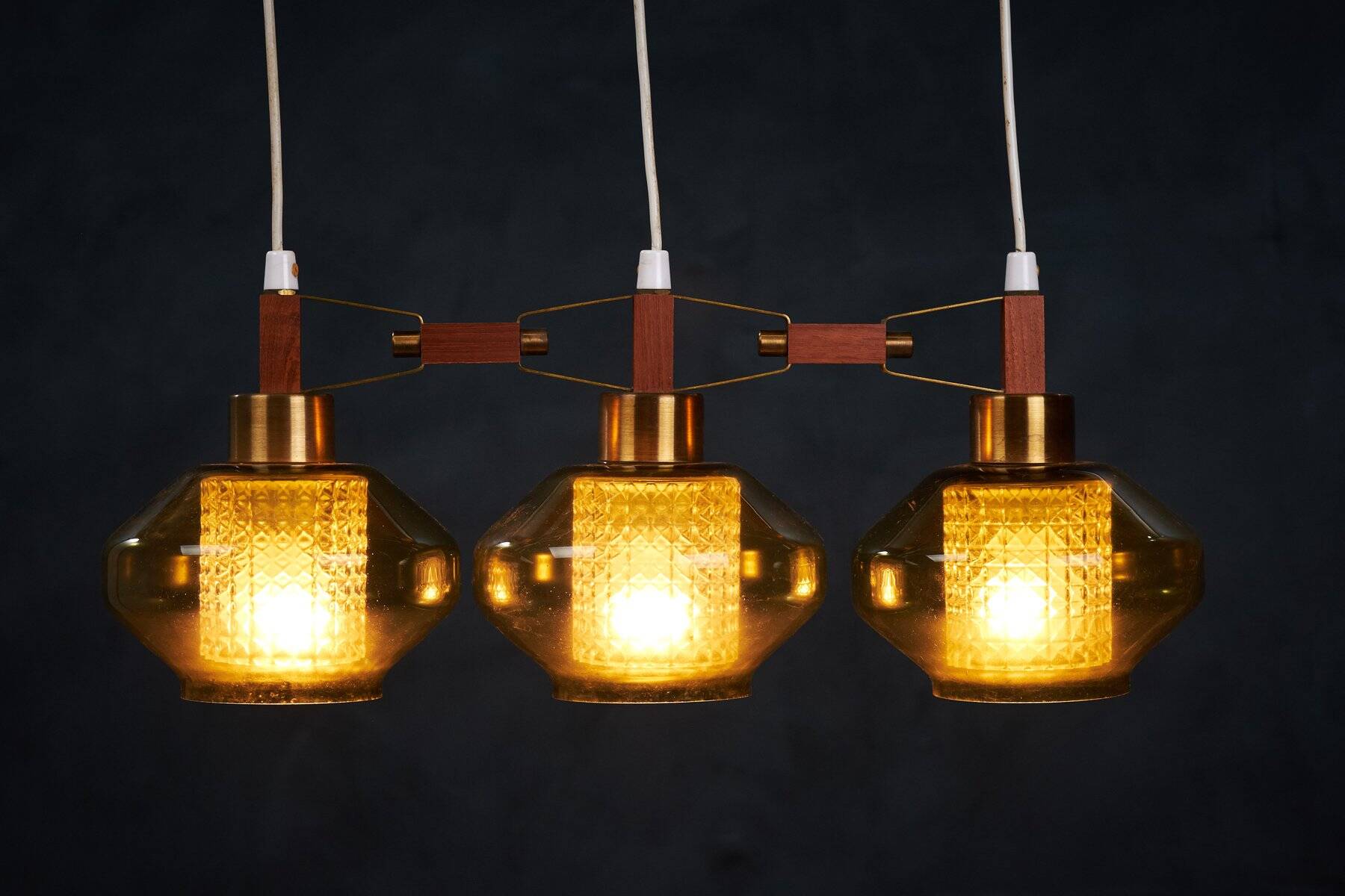 Glass Pendant Lamp by Carl Fagerlund, 1961