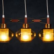 Glass Pendant Lamp by Carl Fagerlund, 1961