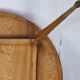 Italian round table with tapered brass leg ends, 1950s