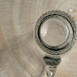 Carafe à anse en verre belle matière pied motifs billes de verre H21