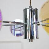 Vintage Italian Chrome Lamp Duo, 70s